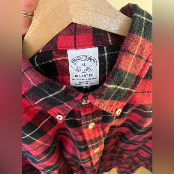 Brooks Brothers Regent Fit Plaid Flannel Shirt - Picture 2 of 3